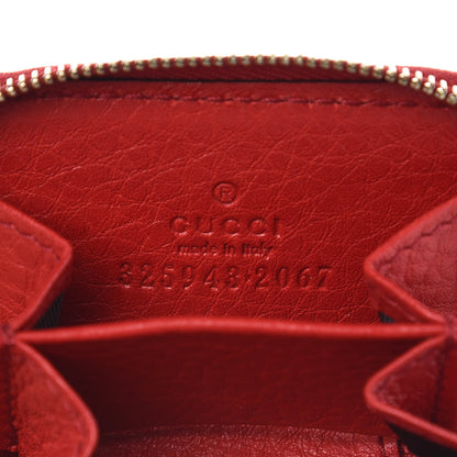 Gucci Pebbled Calfskin Soho Coin Purse Key Ring Red 3 of 4