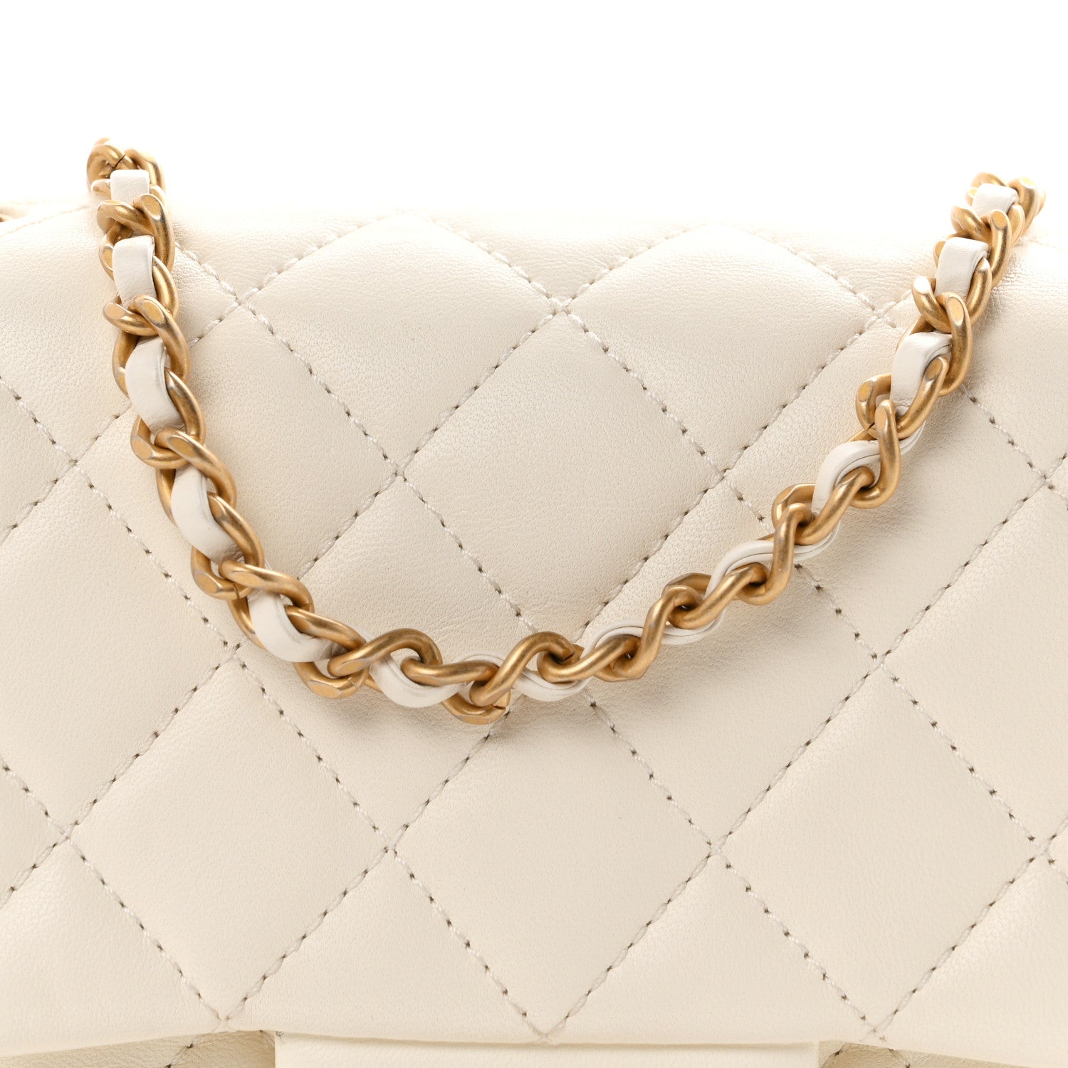 Chanel Lambskin Quilted Mini Pearl Crush Flap White 8 of 10