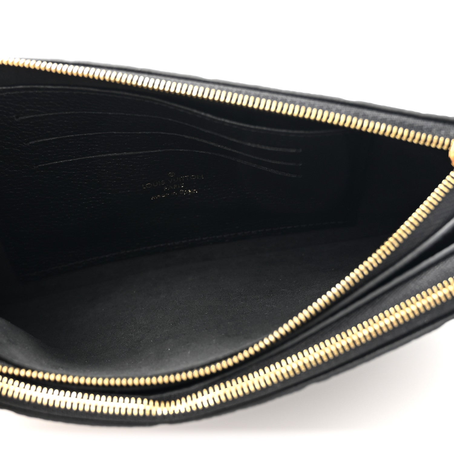 Louis Vuitton Empreinte Double Zip Pochette Black 5 of 10