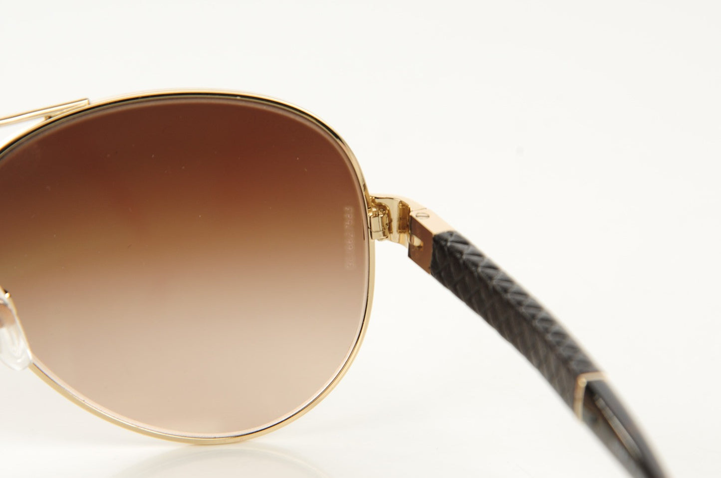 Lambskin Quilted CC Sunglasses 4195-Q Gold Brown