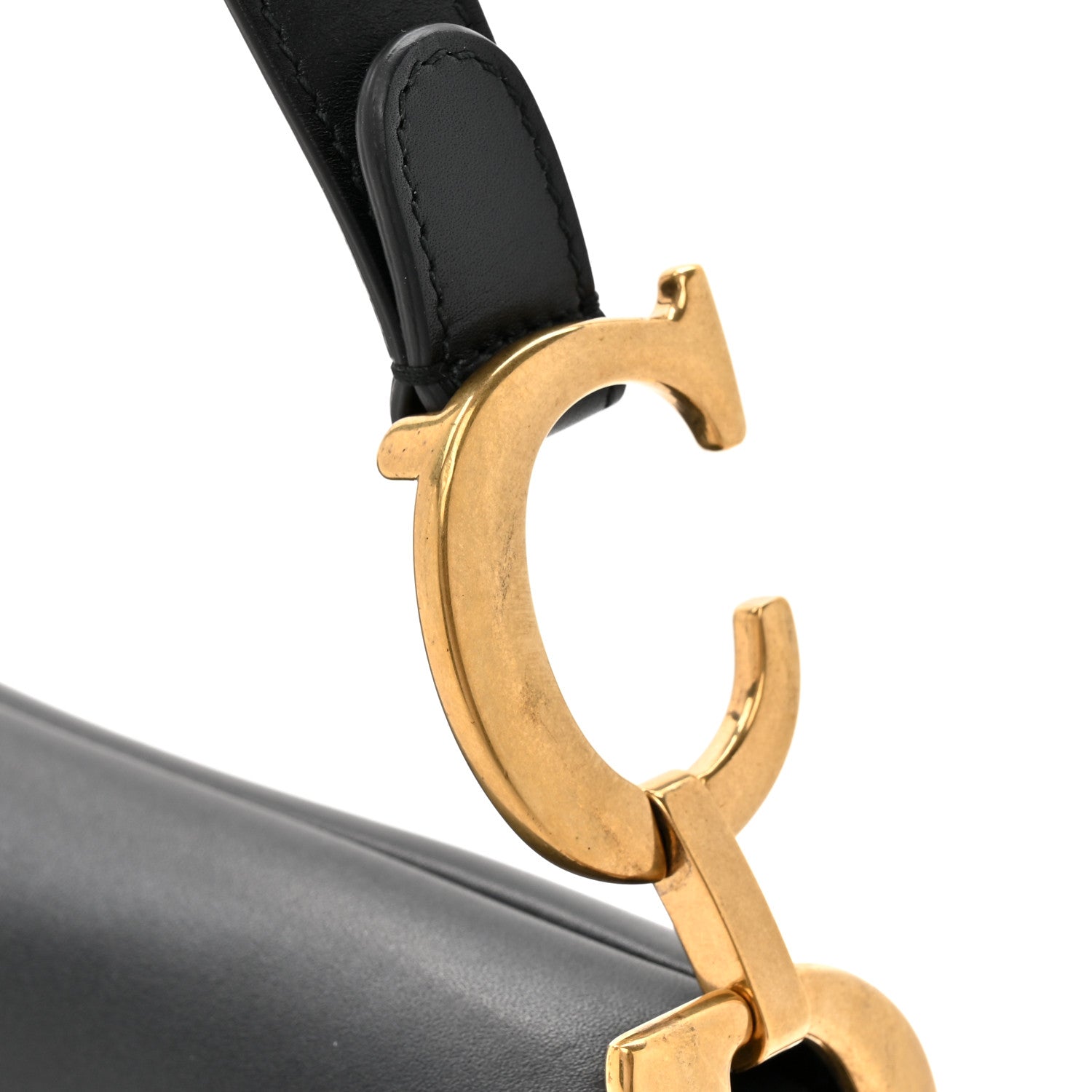 Christian Dior Calfskin Saddle Bag Black 11 of 11