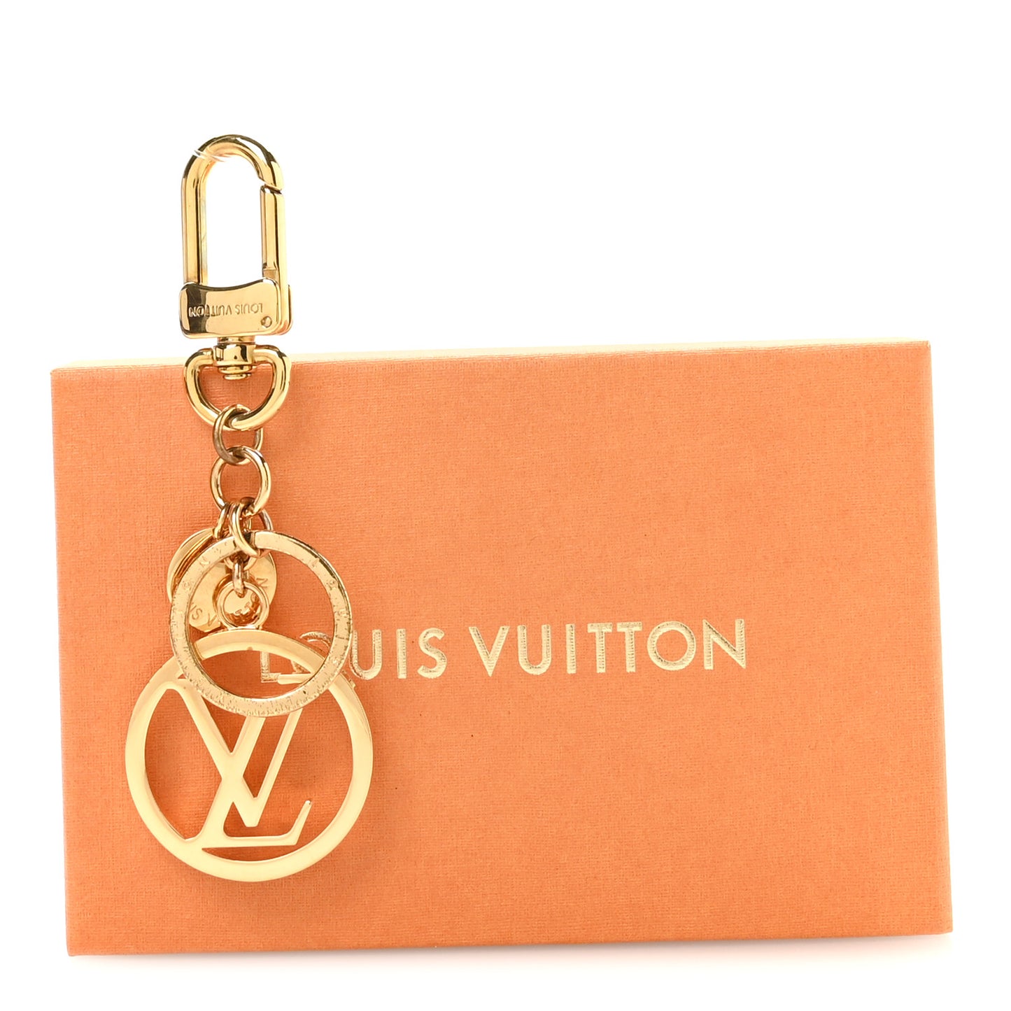 LV Circle Bag Charm Key Holder Gold