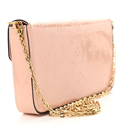 Louis Vuitton Vernis Felicie Chain Wallet Rose Ballerine 4 of 12