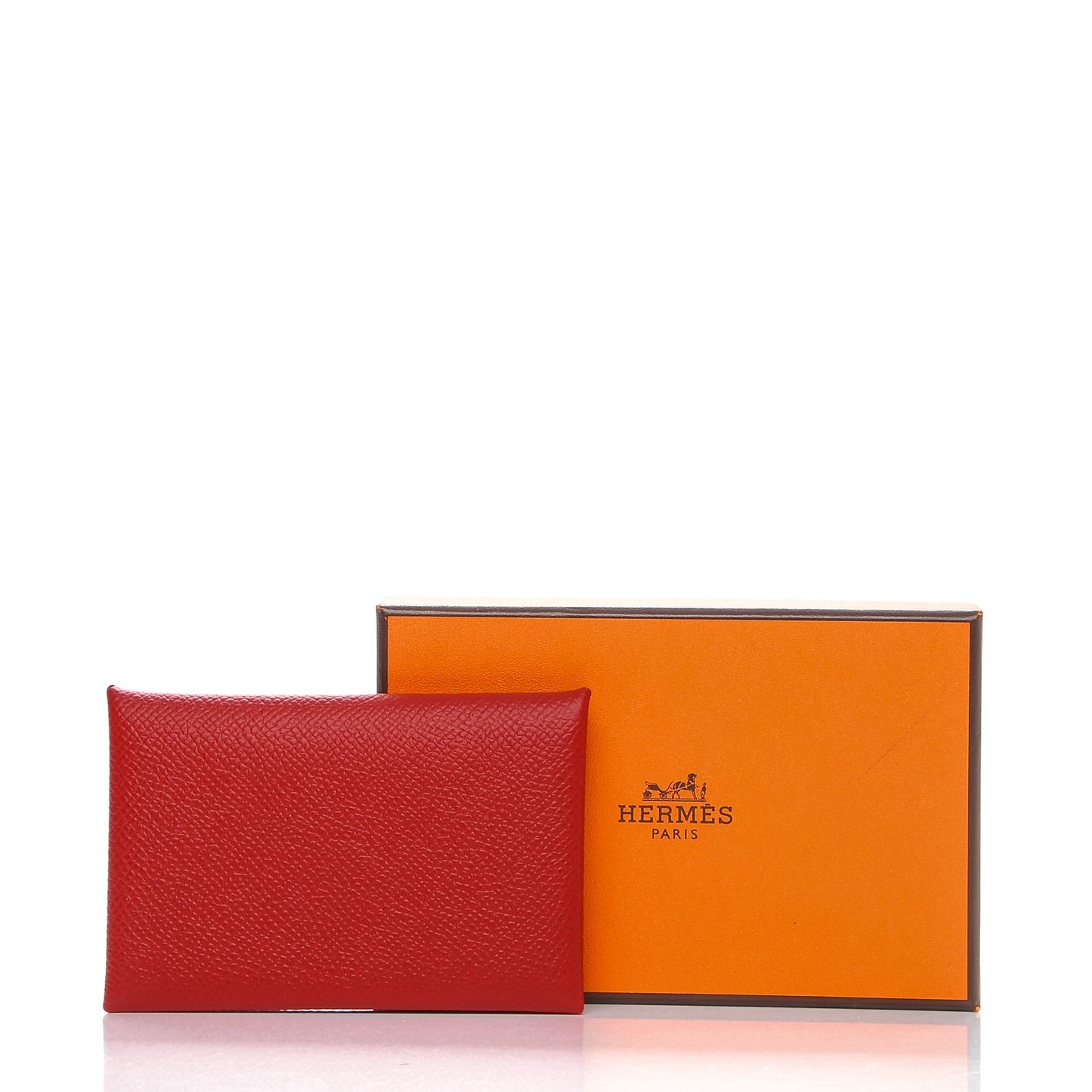 Epsom Calvi Card Case Rouge Casaque