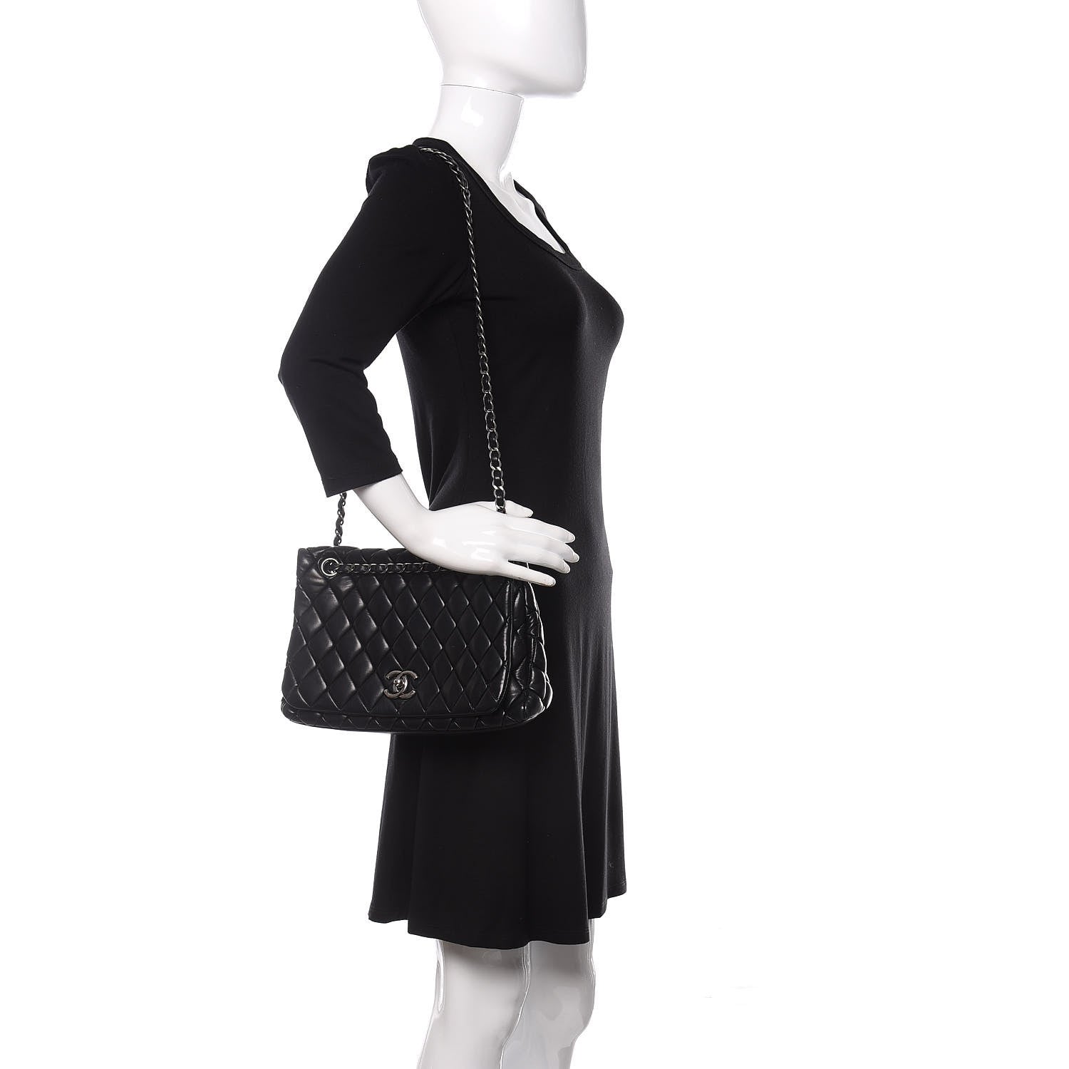 Chanel Lambskin Large New Bubble Flap Black 2 of 13