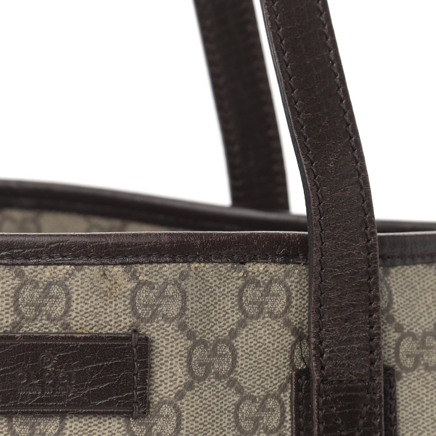 GG Supreme Monogram Small Joy Tote Dark Brown