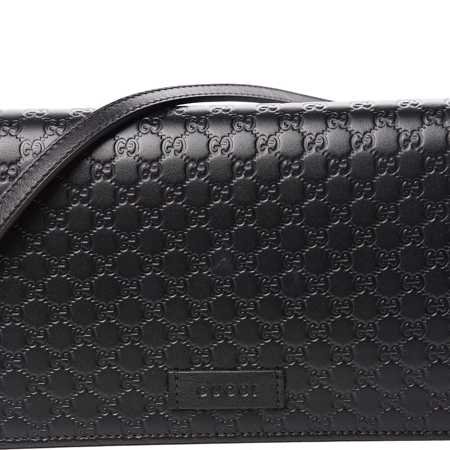 Gucci Microguccissima Crossbody Wallet Black 9 of 10