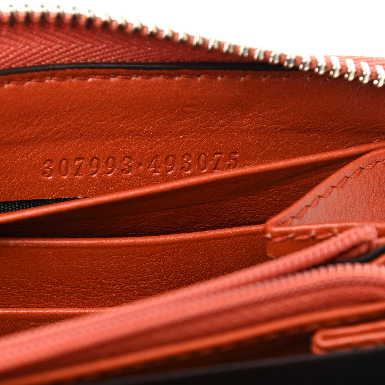 Gucci Calfskin Microguccissima Zip Around Wallet Orange 7 of 8