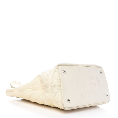 Christian Dior Coated Canvas Cannage Small Panarea Tote White 4 of 23