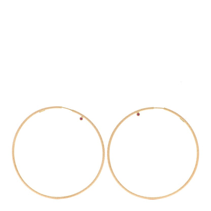 Roberto Coin 18K Yellow Gold Ruby Large Hoop Earrings 1 of 5