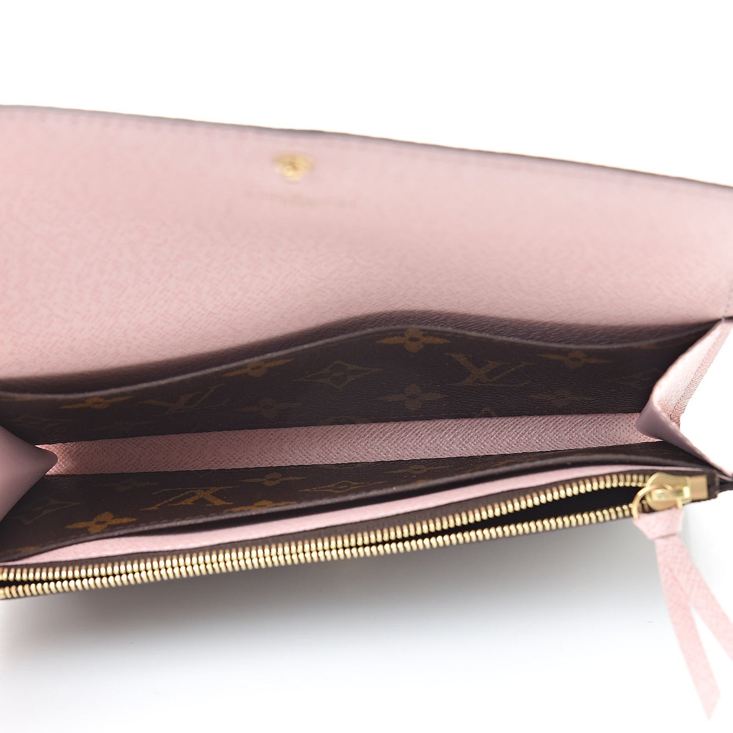 Monogram Emilie Wallet Rose Ballerine