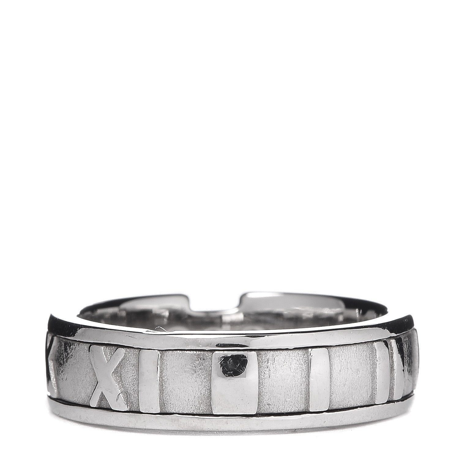 Tiffany 18K White Gold Diamond Atlas Ring 50 5.5 3 of 4