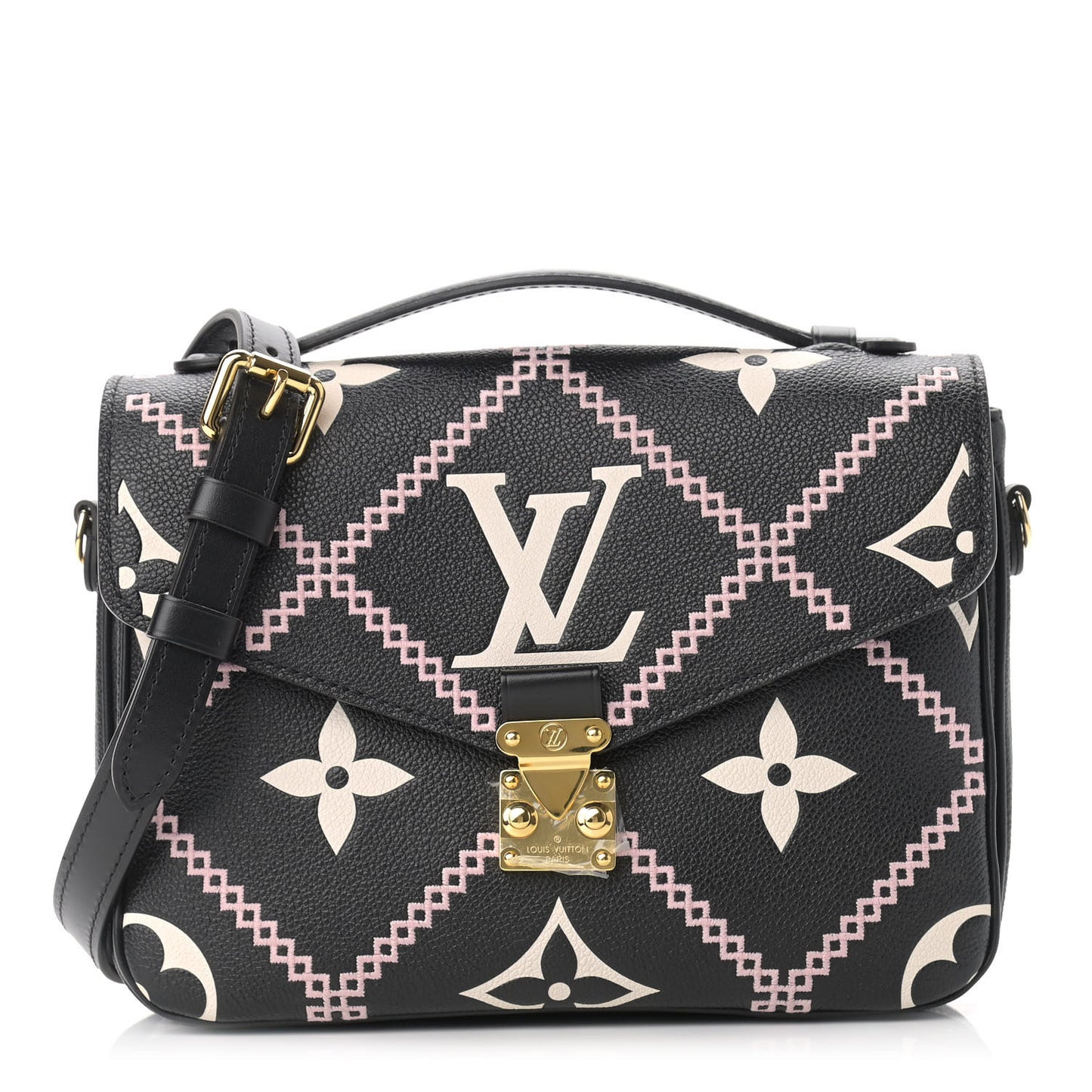 Empreinte Monogram Giant Broderies Pochette Metis Black