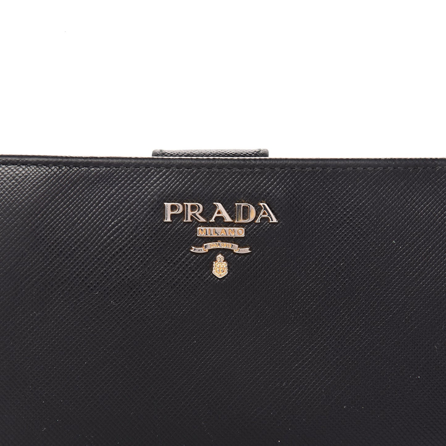 Saffiano Metal Compact Wallet Black