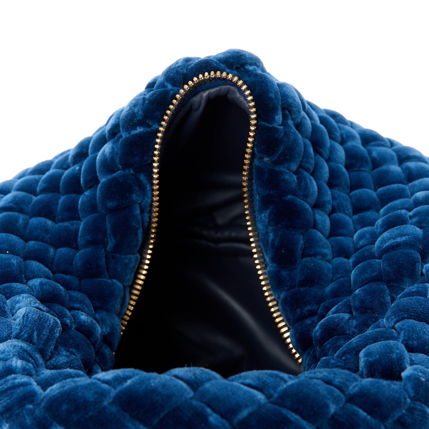 Bottega Veneta Velvet Intreccio Padded Mini Jodie Blue 5 of 12