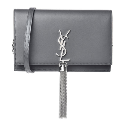 Saint Laurent Smooth Calfskin Classic Monogram Kate Tassel Chain Wallet Asphalt 1 of 8