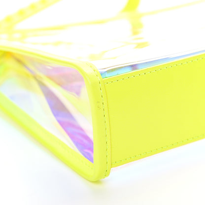 MCM Iridescent PVC Wristlet Neon Yellow 8 of 8