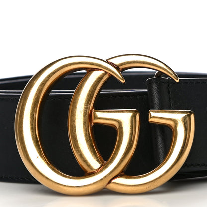 Gucci Calfskin Double G 40mm Belt 75 30 Black 3 of 11