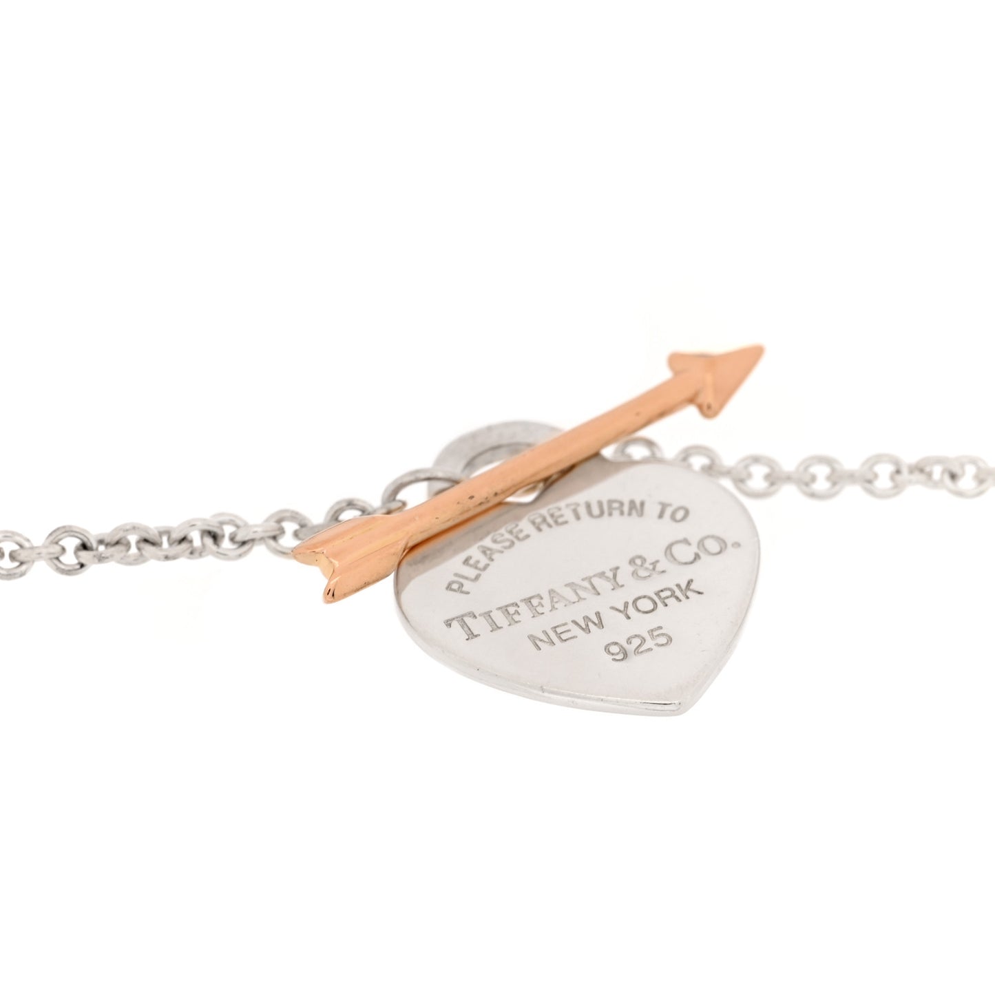 Sterling Silver 18K Rose Gold Return to Tiffany Lovestruck Bracelet