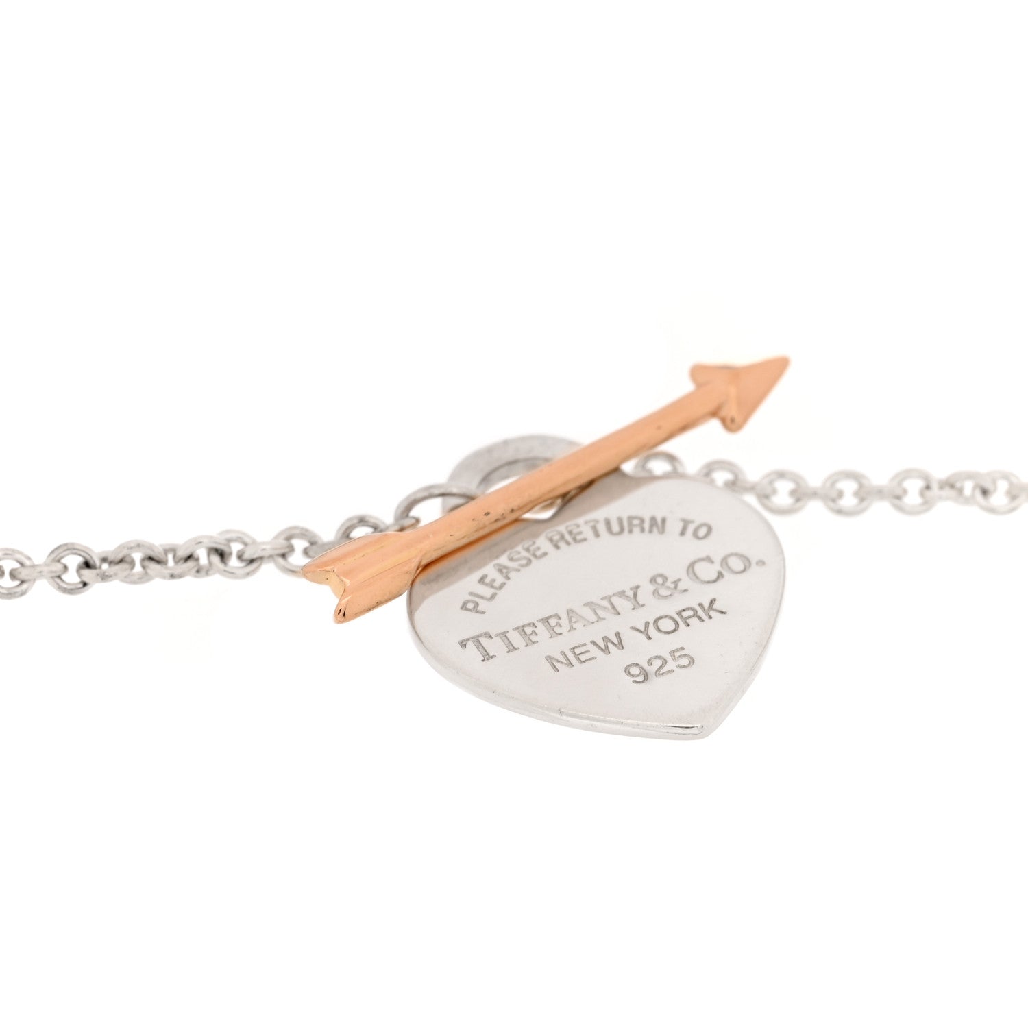 Tiffany Sterling Silver 18K Rose Gold Return to Tiffany Lovestruck Bracelet 3 of 3