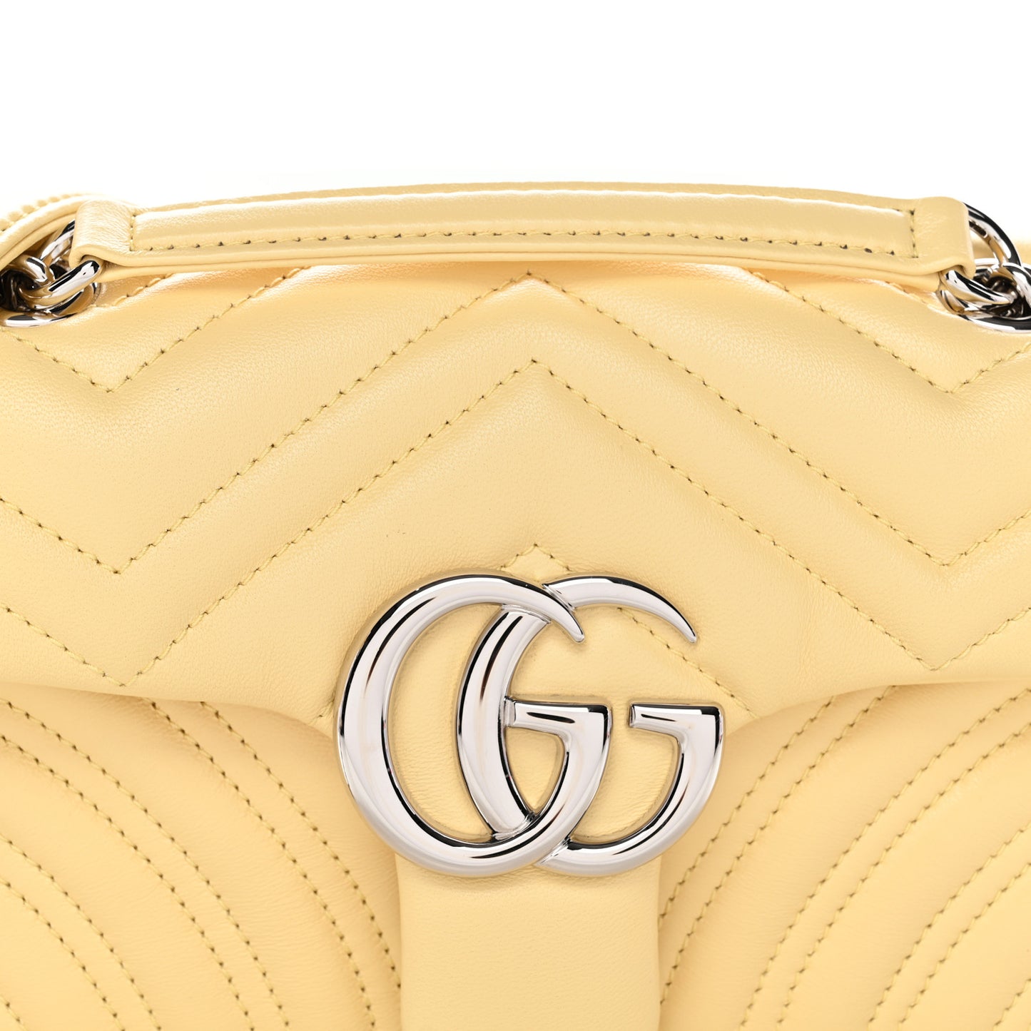 Lambskin Matelasse Small GG Marmont Shoulder Bag Yellow