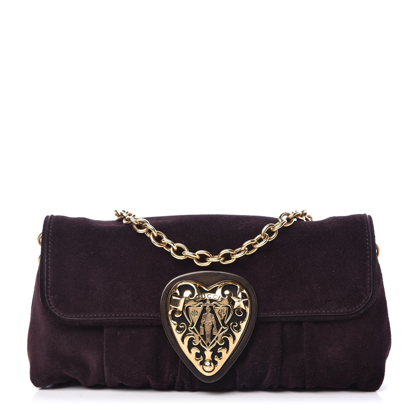 Suede Babouska Clutch Dark Brown