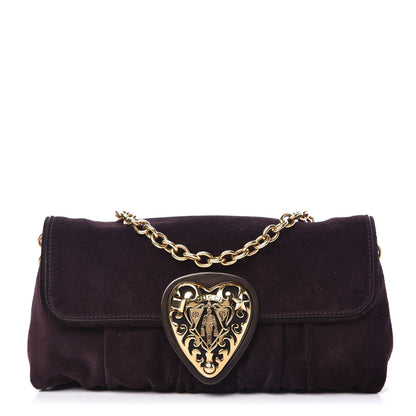 Gucci Suede Babouska Clutch Dark Brown 1 of 10
