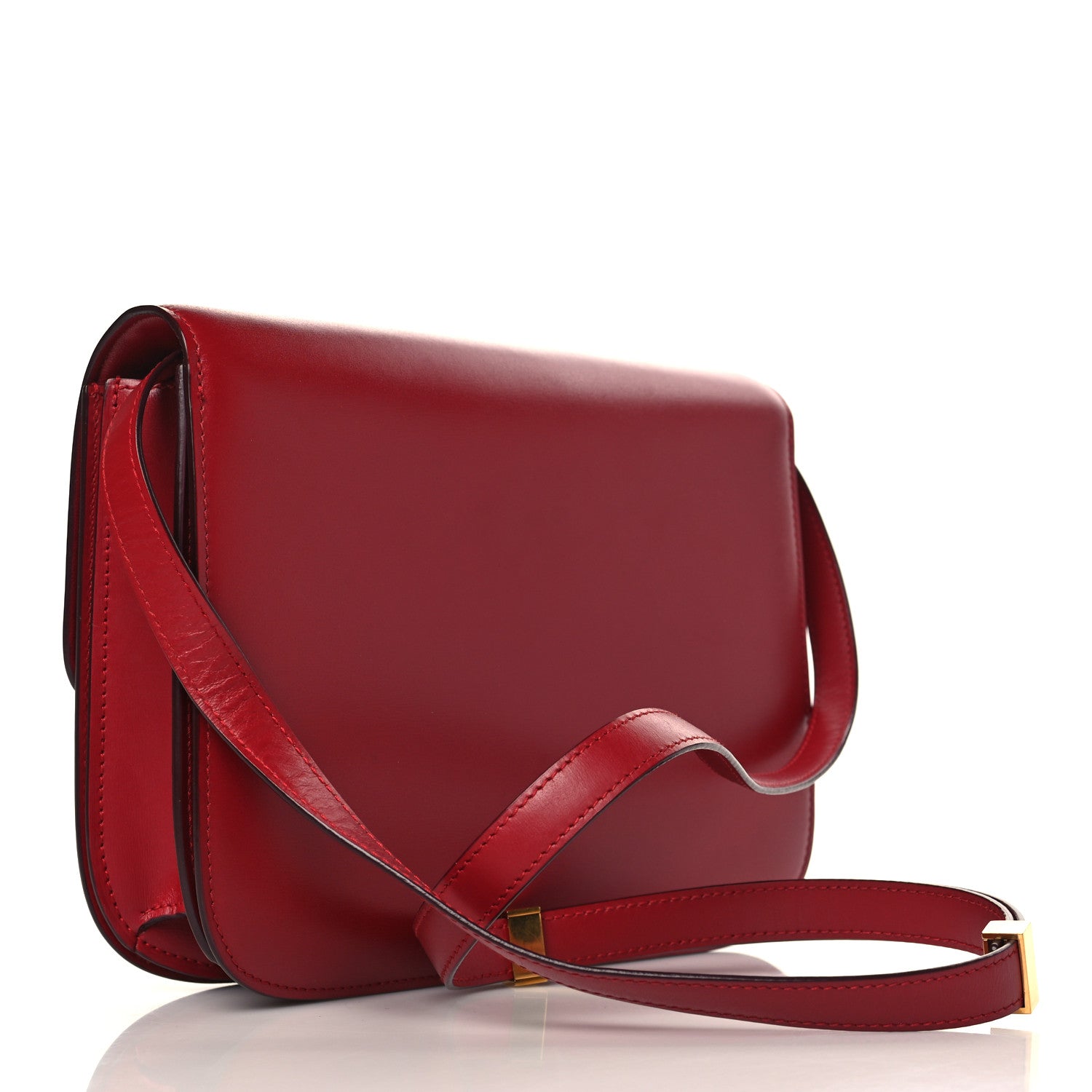 Celine Box Calfskin Medium Classic Box Flap Bag Red 2 of 8