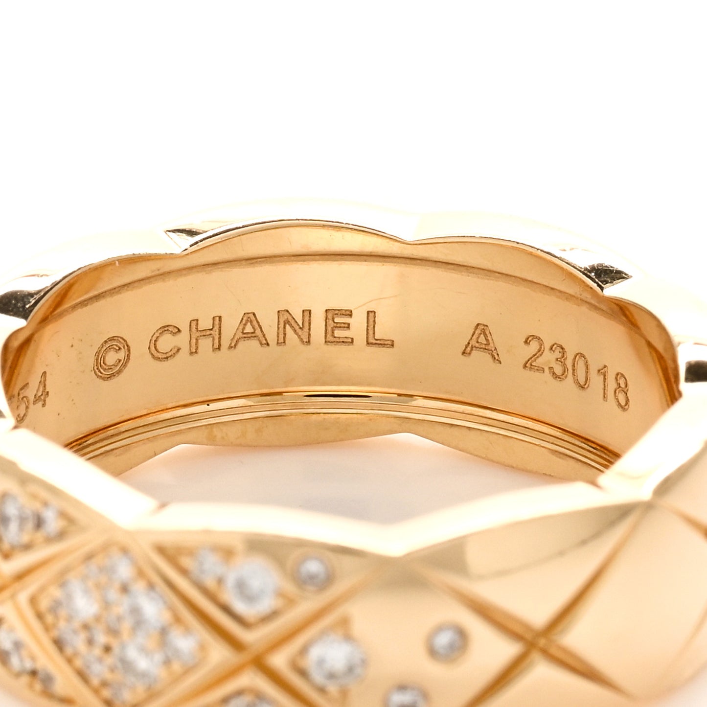 18K Yellow Gold Diamond Small Coco Crush Ring 54 7