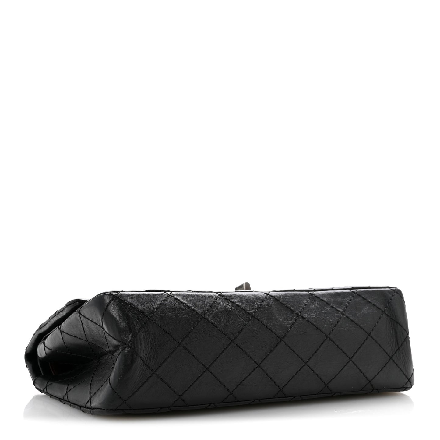 Aged Calfskin Quilted 2.55 Reissue 225 Flap Black