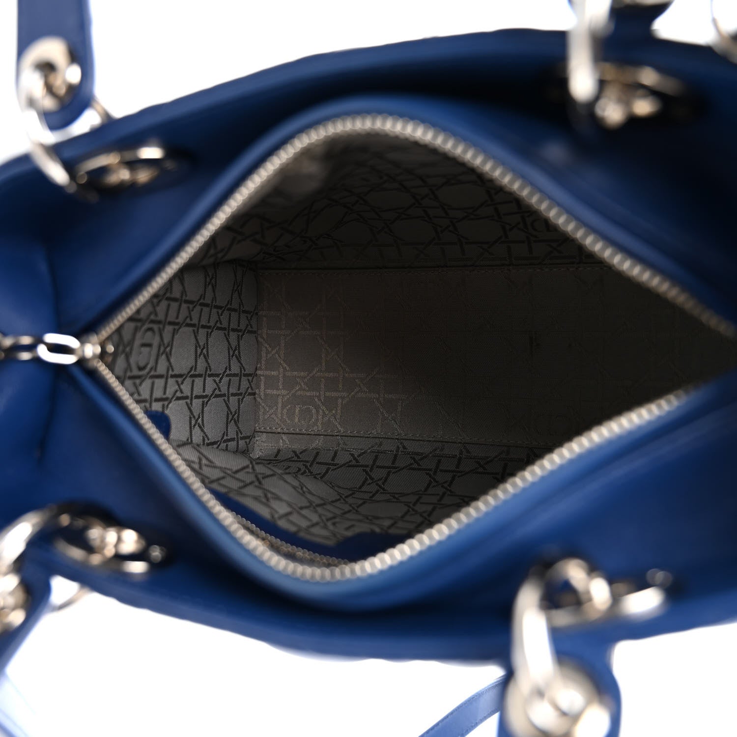 Christian Dior Lambskin Cannage Medium Lady Dior Blue 5 of 9