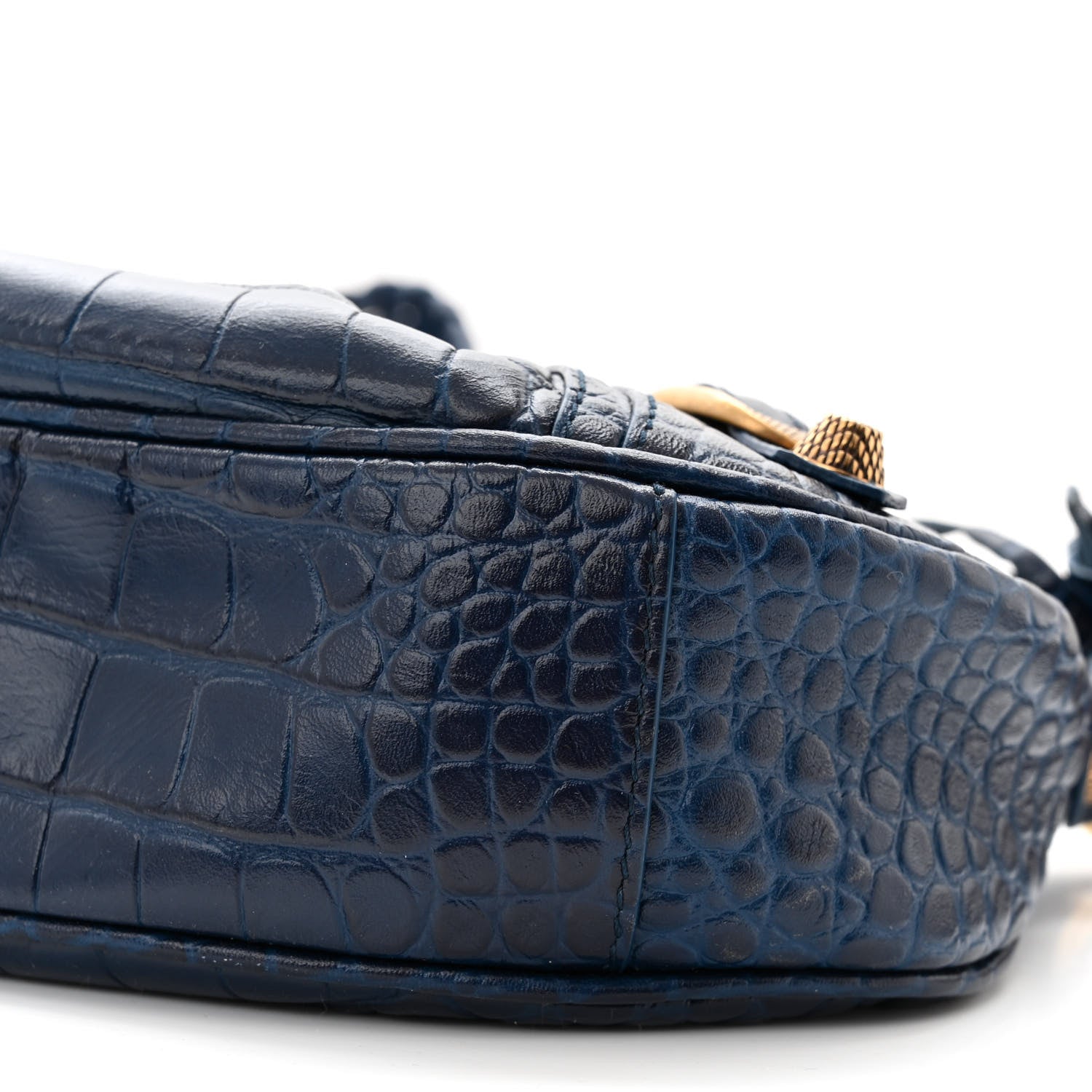 Balenciaga Extra Supple Calfskin Crocodile Embossed Le Cagole Shoulder Bag XS Indigo 10 of 10
