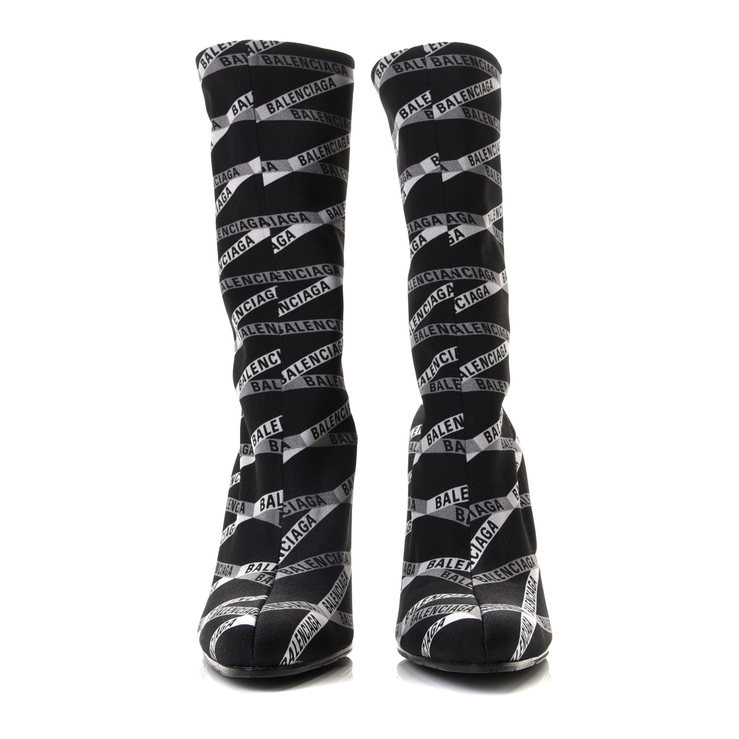 Balenciaga Spandex Losange Monogram 110mm Booties 36 Gris Black 4 of 9