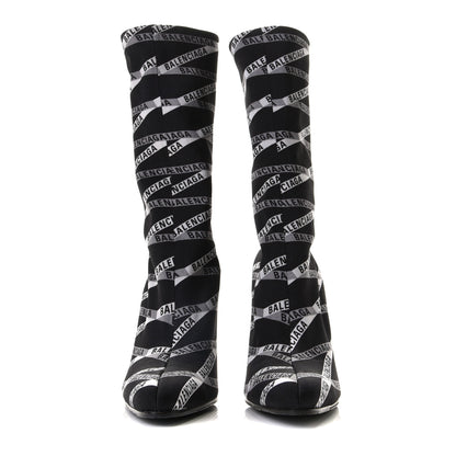 Balenciaga Spandex Losange Monogram 110mm Booties 36 Gris Black 4 of 9