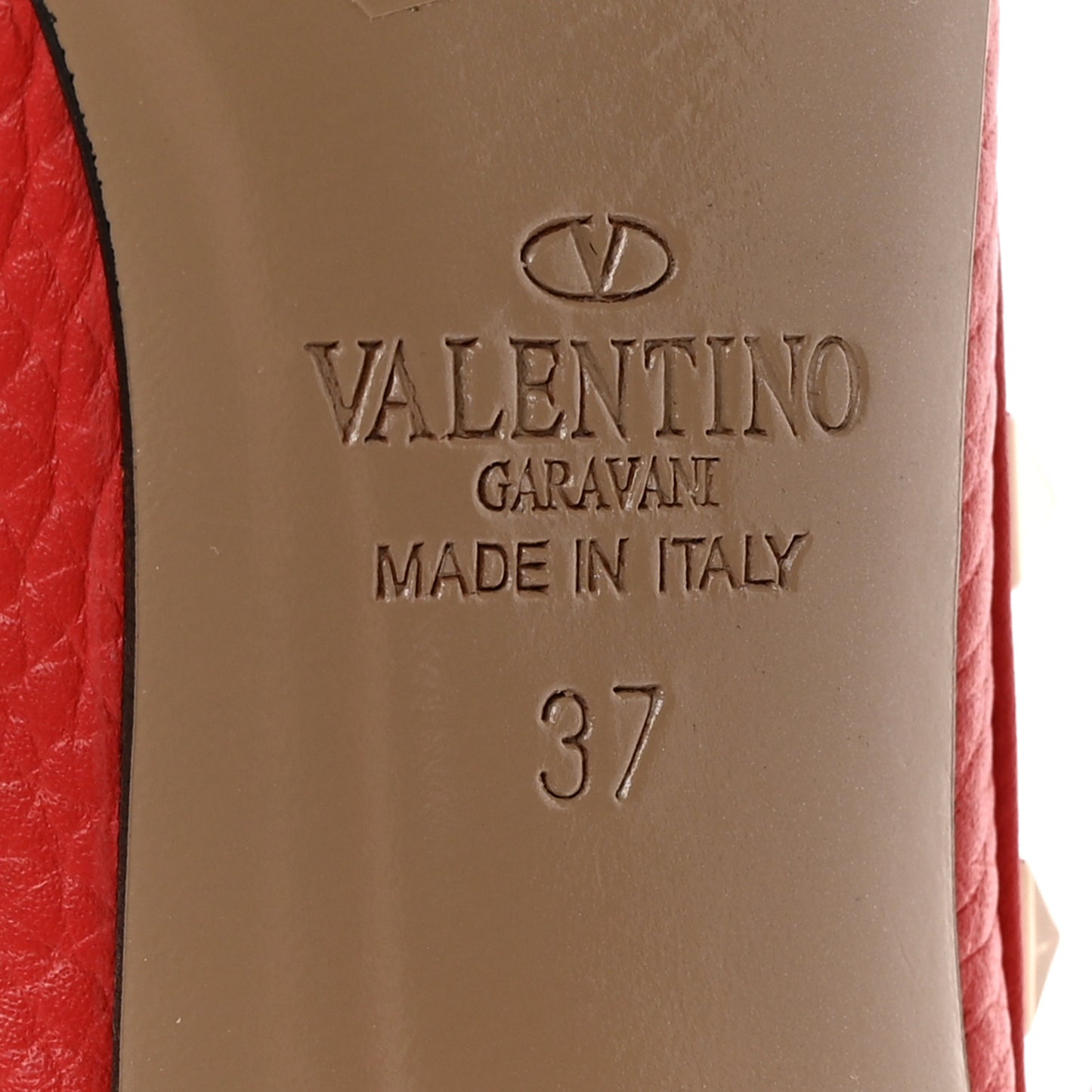 Pebbled Calfskin Rockstud Ankle Strap 100mm Pumps 37 Rock Pink