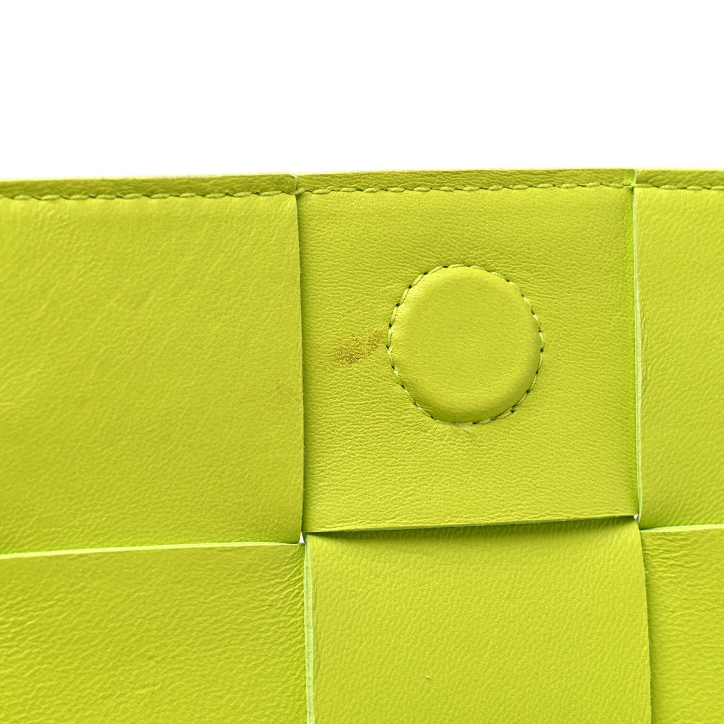 Lambskin Maxi Intrecciato Cassette Crossbody Bag Acid Kiwi