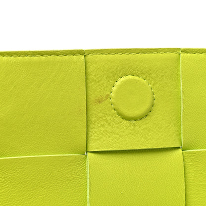Bottega Veneta Lambskin Maxi Intrecciato Cassette Crossbody Bag Acid Kiwi 10 of 12