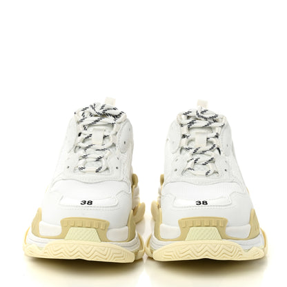 Balenciaga Fabric Mesh Womens Triple S Sneakers 38 White 2 of 8
