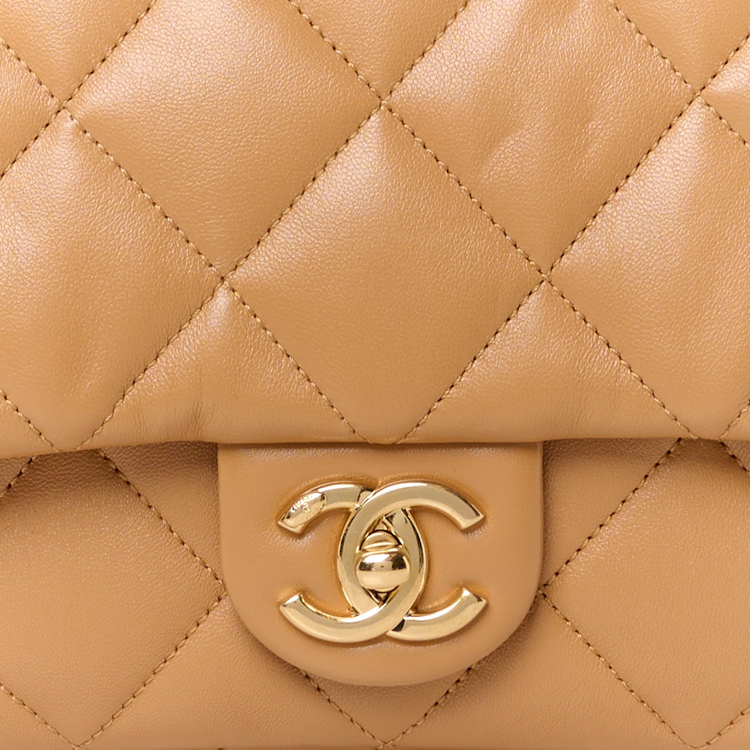 Chanel Lambskin Quilted Large CC Funky Town Flap Beige 9 of 12