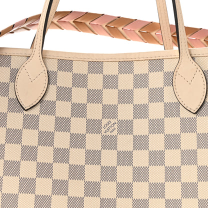 Louis Vuitton Damier Azur Braided Neverfull MM Pink 8 of 15