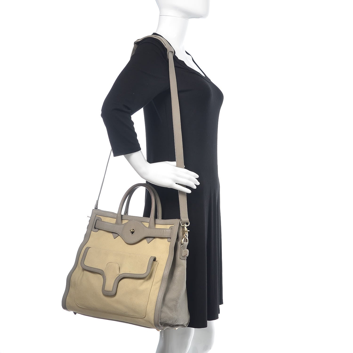 Balenciaga Canvas Chevre Lune MM Cream Grey 2 of 28