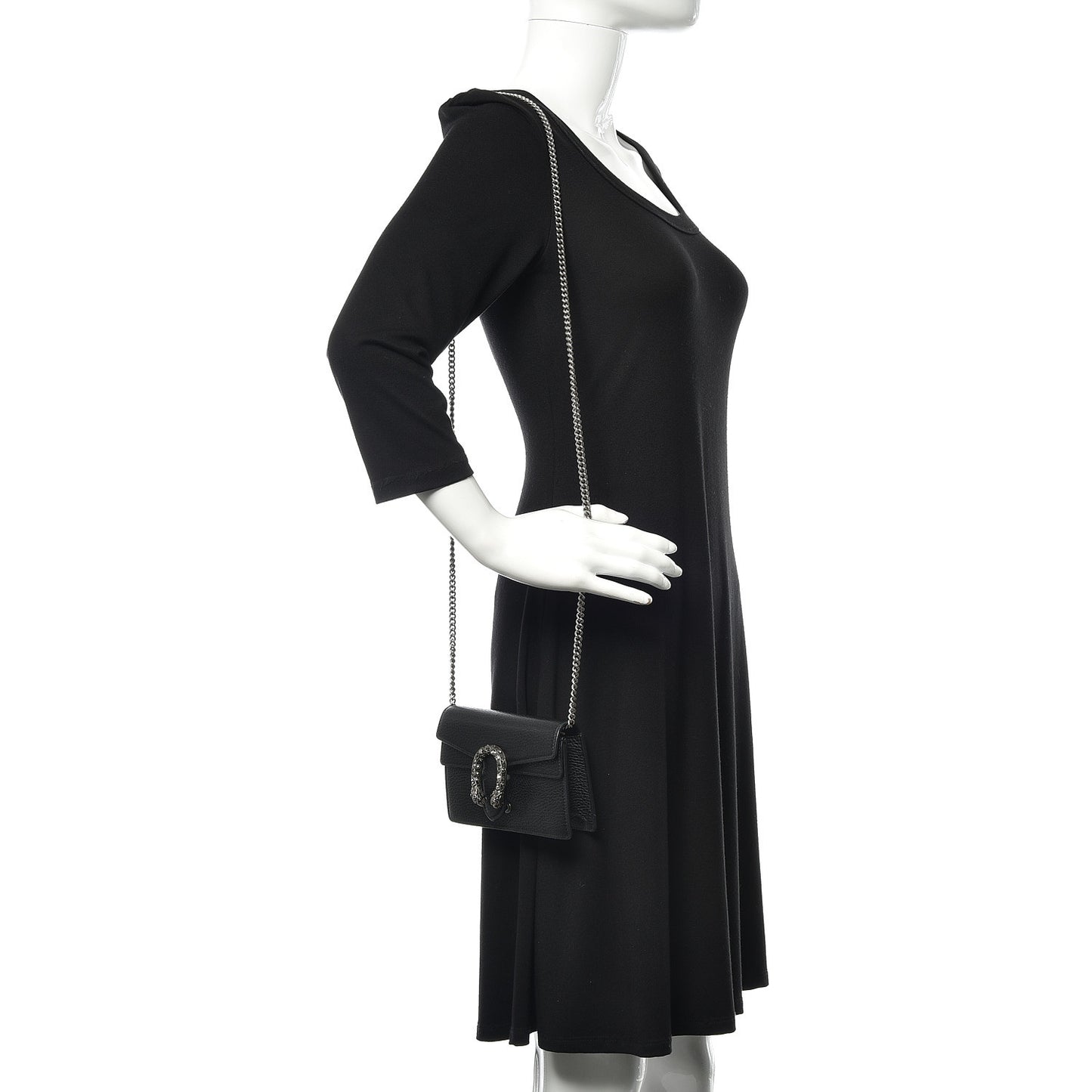 Calfskin Super Mini Dionysus Shoulder Bag Black