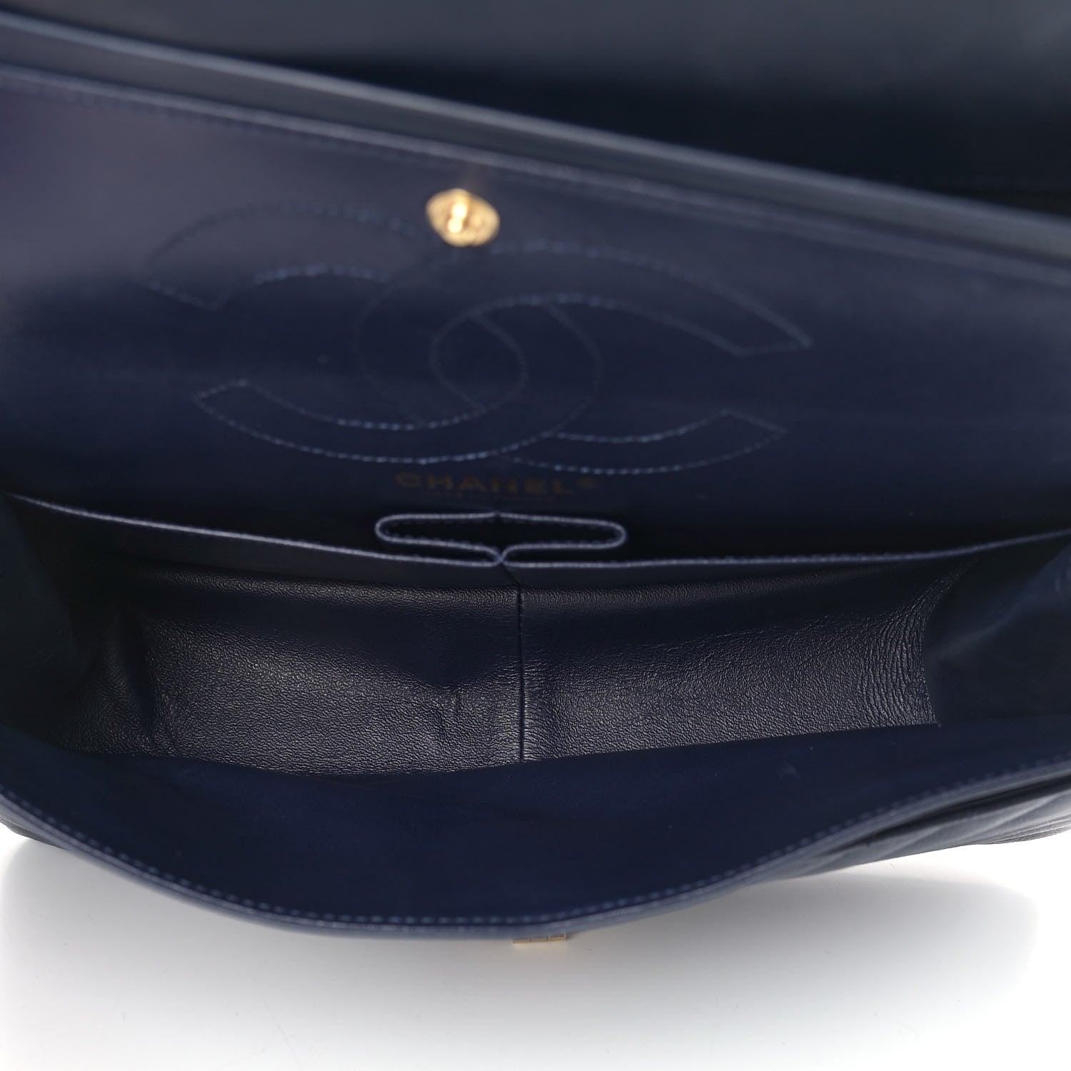 Chanel Crumpled Calfskin Chevron Quilted 2.55 Reissue 226 Navy Blue 5 of 13