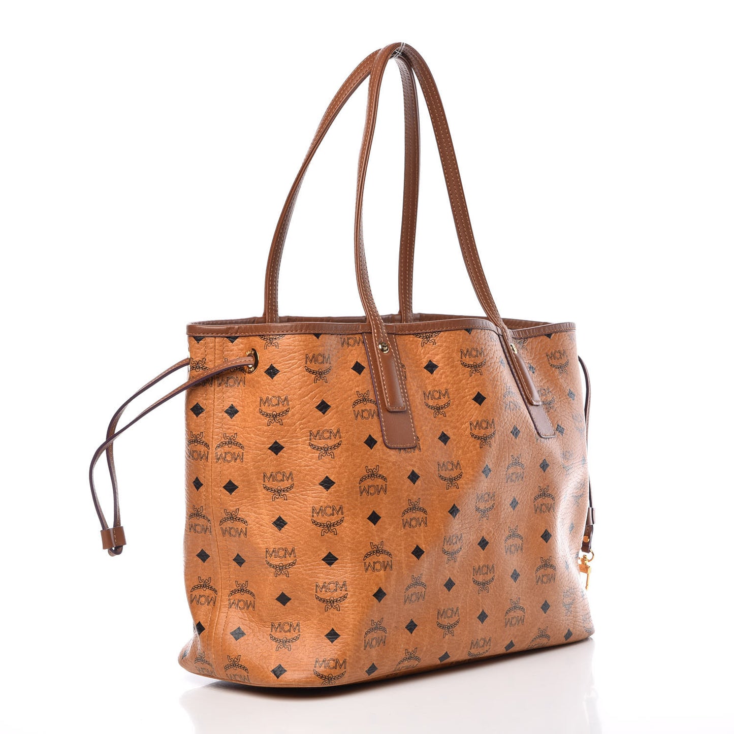 Visetos Medium Liz Reversible Shopper Tote Cognac