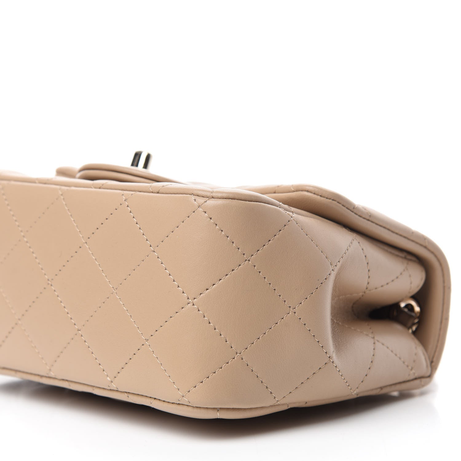 Chanel Lambskin Quilted Mini Square Flap Beige 7 of 11