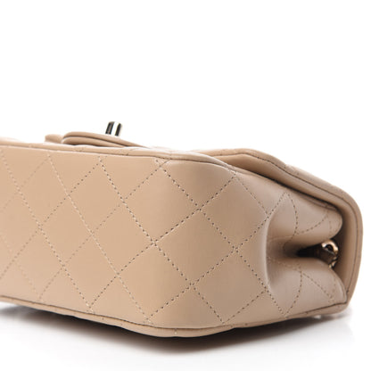 Chanel Lambskin Quilted Mini Square Flap Beige 7 of 11
