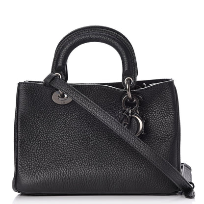 Christian Dior Bullcalf Small Ultra Black Diorissimo Tote 1 of 6