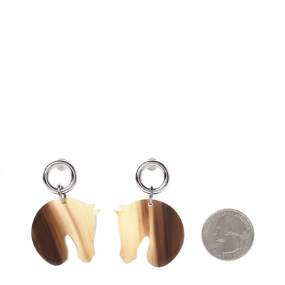 Hermes Buffalo Horn Tatersale Earrings 2 of 6