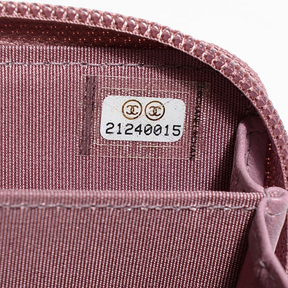 Chanel Lambskin Quilted Boy Zip Around Card Holder Rose 7 of 8