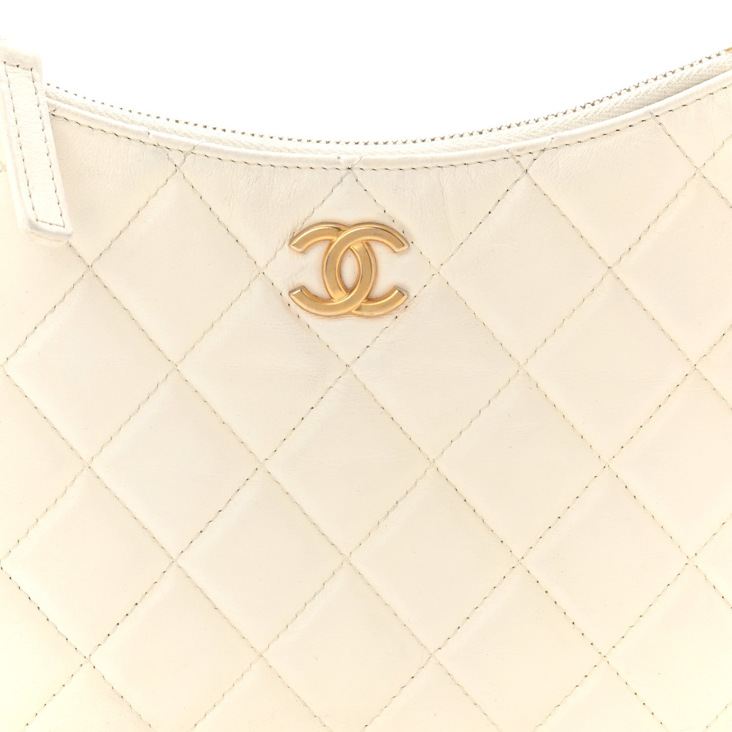 Chanel Shiny Crumpled Lambskin Quilted Trendy Chain Around Hobo White 8 of 10